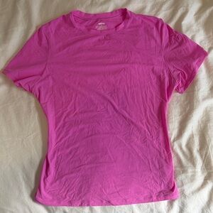 SKIMS Hot Pink Crewneck Short Sleeve Tee